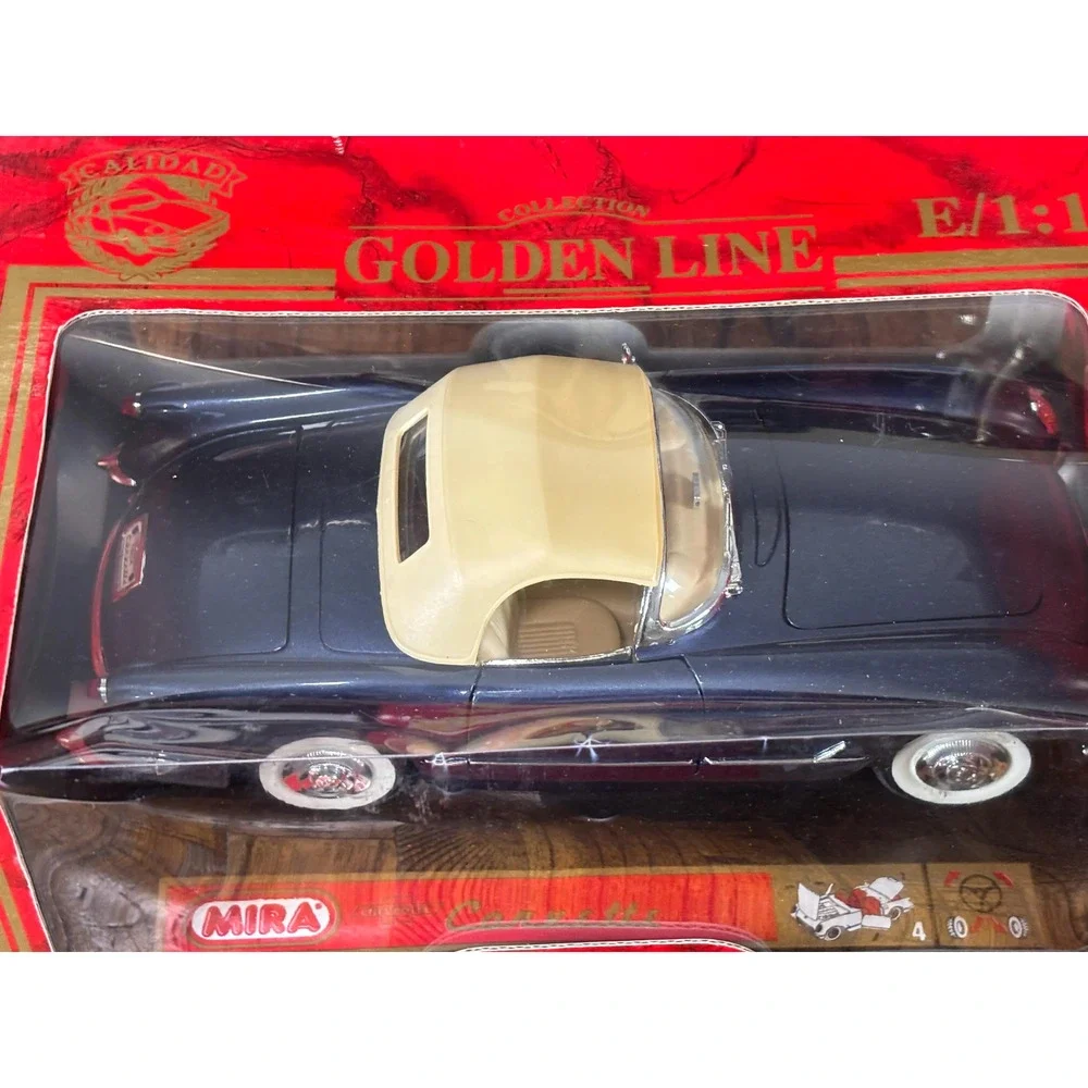 Mira 1:18 1954 Chevy Corvette Blue Soft Top Convertible Diecast Metal Car New